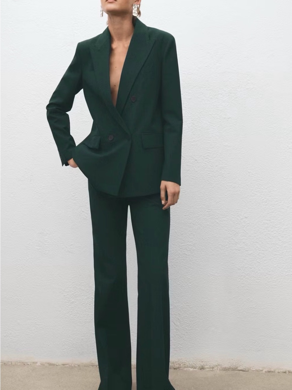 NWT Emerald Green Flared Dress Pants